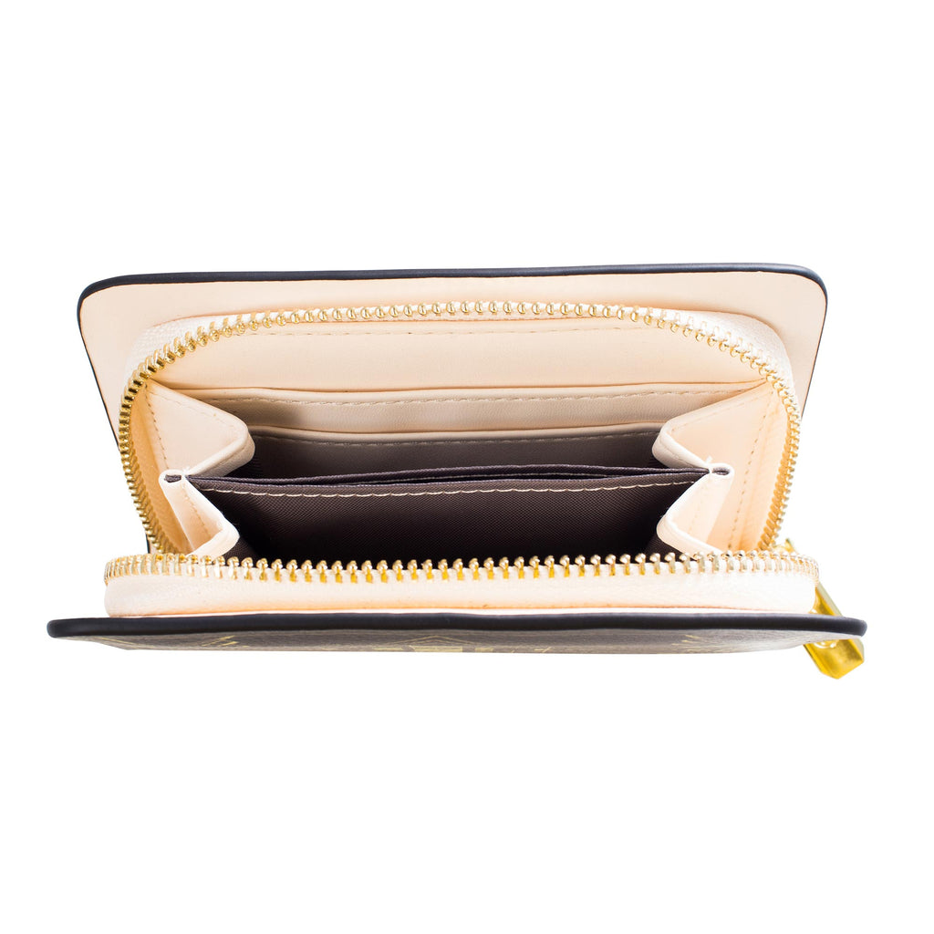 The Great Gatsby Black and Gold Wallet Purse by F. Scott Fitzgerald featuring Art-Deco design, by Well Read Co. - Opened Zipper