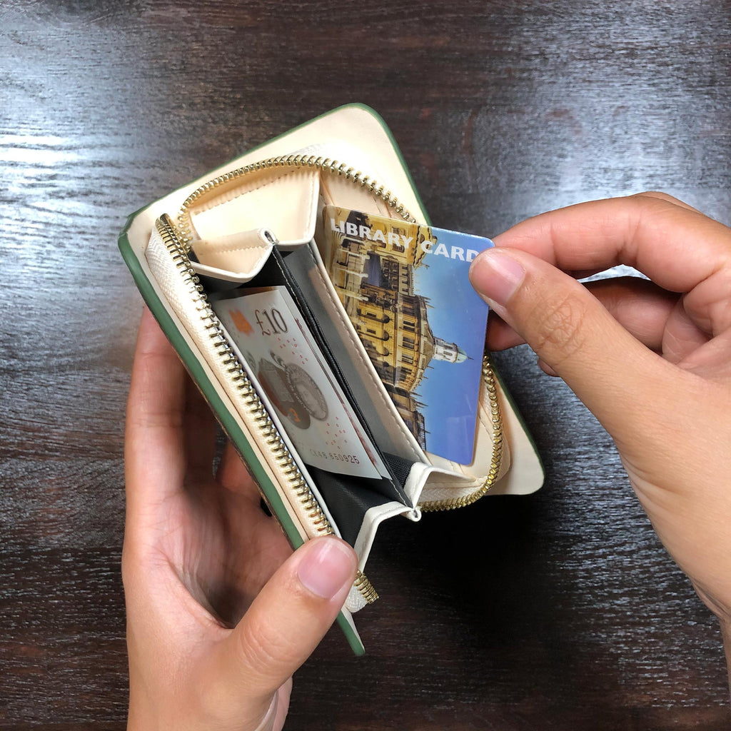 The Great Gatsby Black and Gold Wallet Purse by F. Scott Fitzgerald featuring Art-Deco design, by Well Read Co. - Inside