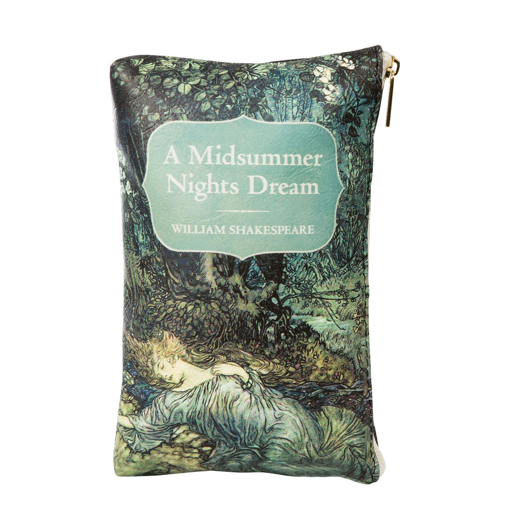 A Midsummer Night's Dream Green Purse by William Shakespeare featuring Sleeping Tatiana design, by Well Read Co. - Front