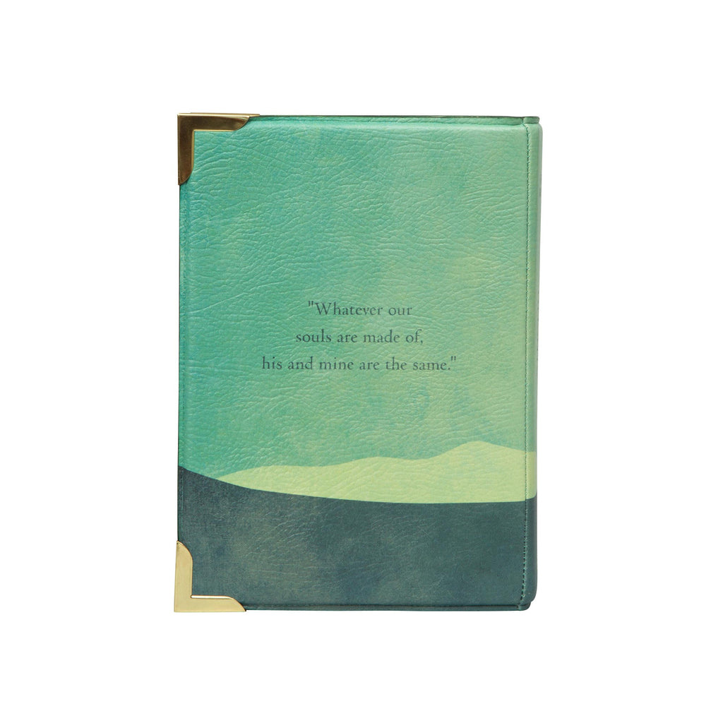 Wuthering Heights Green Crossbody Purse by Emily Brontë featuring Lonesome Tree design, by Well Read Co. - Open