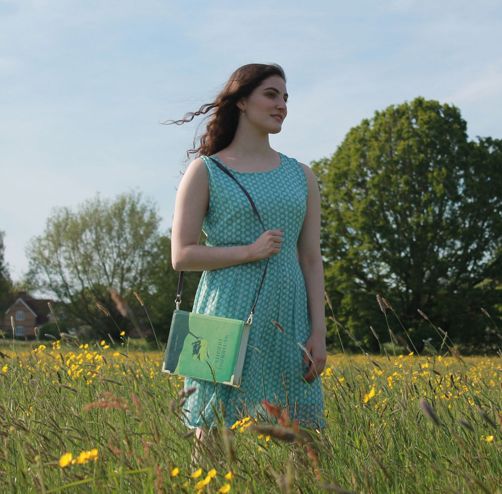 Wuthering Heights Green Crossbody Purse by Emily Brontë featuring Lonesome Tree design, by Well Read Co. - Back